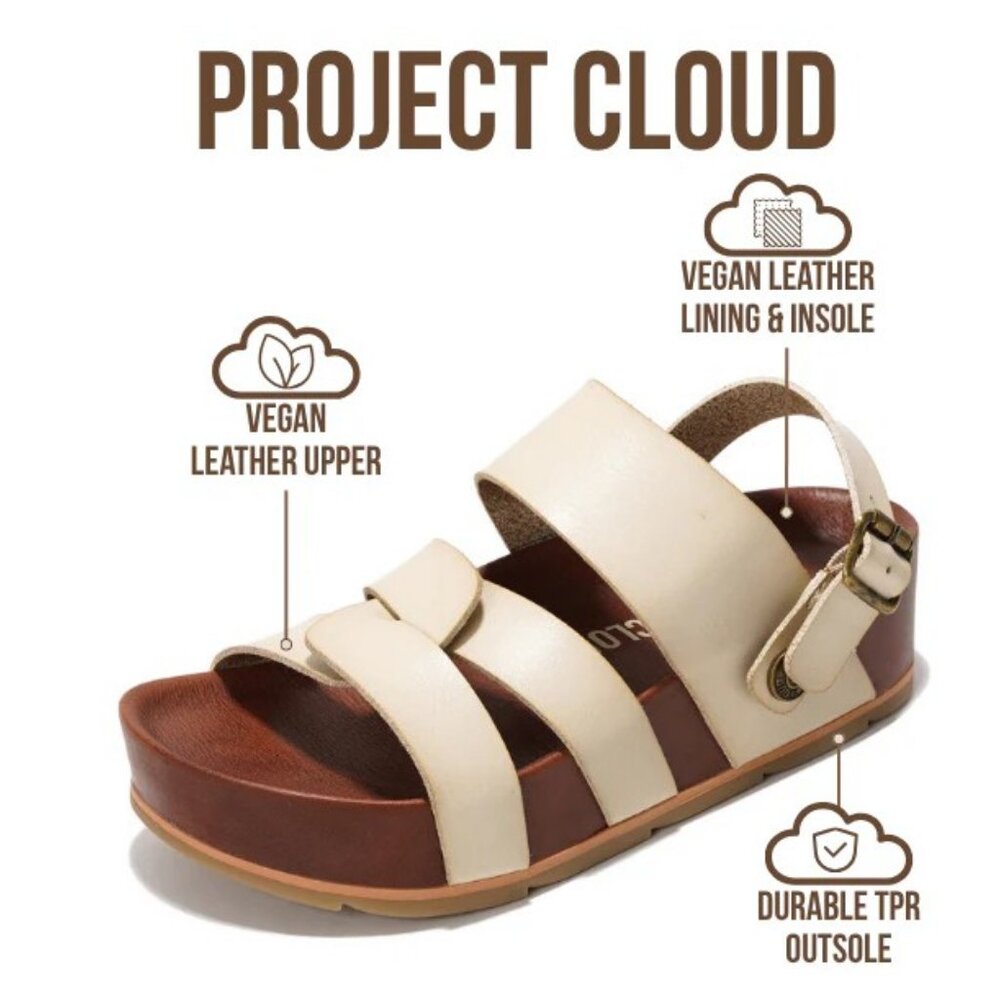 New in Box Project Cloud Proud Womens Platform Sandals Sz 8 MSRP $80
